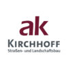 Kirchhoff Straßen- und Landschaftsbau Logo mit rotem "ak" und grauem Schriftzug