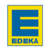 EDEKA Logo in blau und gelb auf der Startseite als Referenzkunde