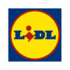 LIDL Logo mit gelbem Kreis und blauem Schriftzug auf der Startseite als Kundenreferenz