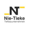 Logo der Nie-Tieke Tiefbauunternehmen mit schwarzen Buchstaben NT und gelben Akzenten