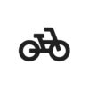 Schwarzes E-Bike Icon als Symbol für umweltfreundliche Mobilität und nachhaltige Fortbewegung